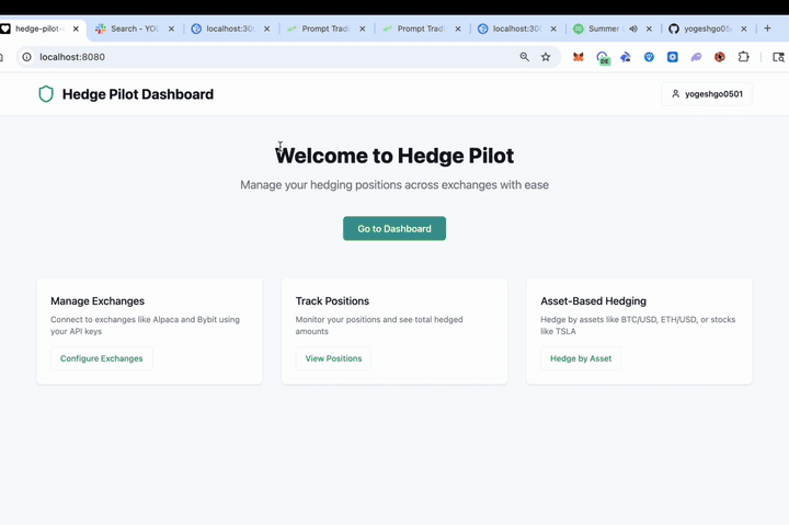 Hedge Pilot — Enterprise hedging on Dubai exchange