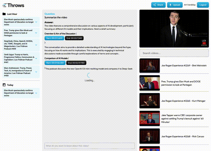 Throws.ai — Agentic video intelligence